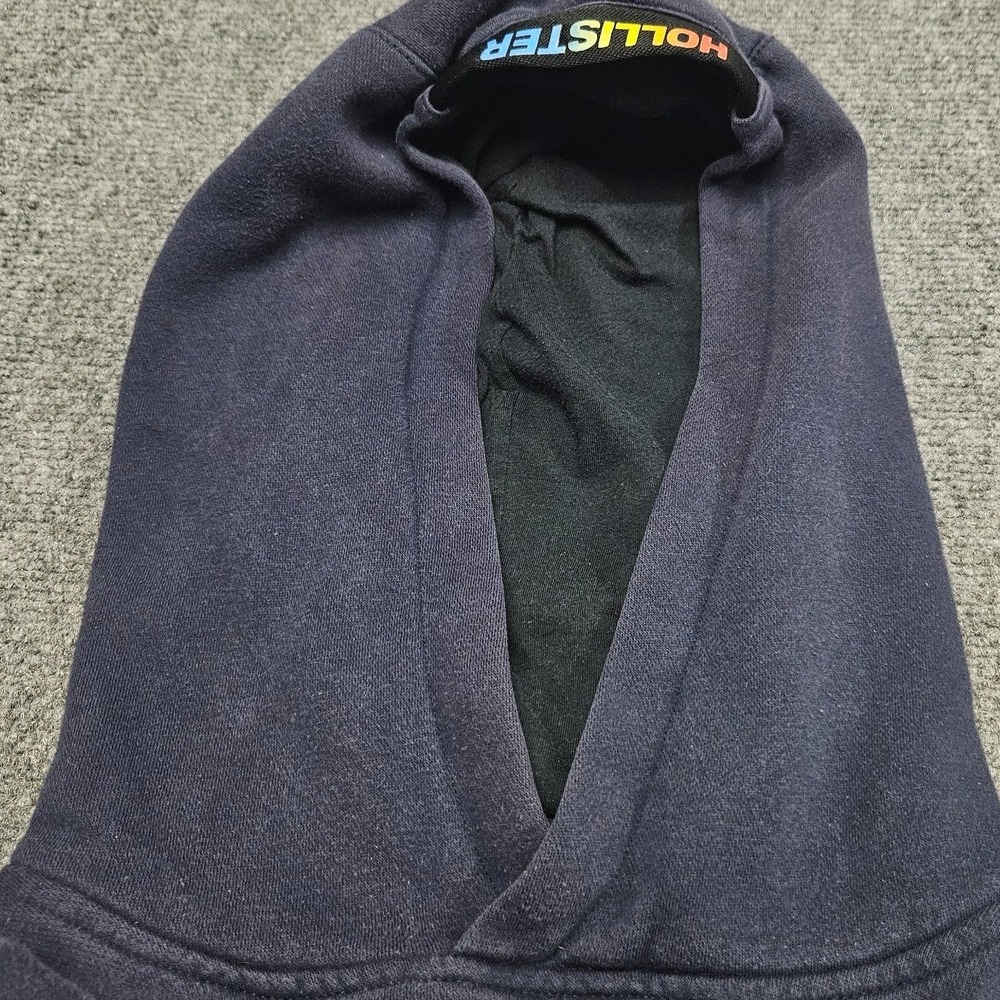 Hollister Hoodie Mens Large Navy Blue Rainbow Sleeve Graphic California Pullover - Picture 3 of 9